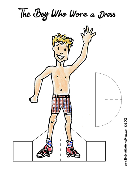 The Boy Who Wore a Dress paper doll set